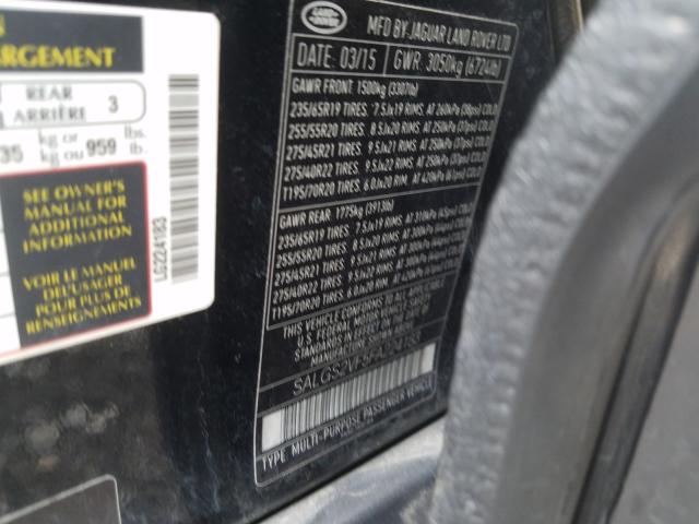 2015 LAND ROVER RANGE ROVE SALGS2VF5FA224183