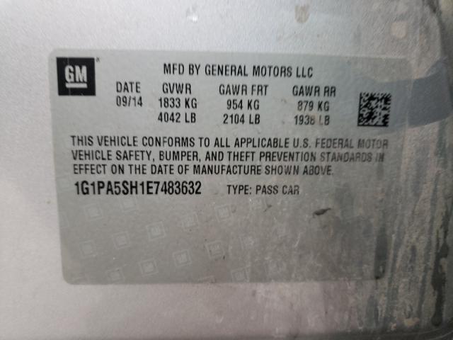 2014 CHEVROLET CRUZE LS 1G1PA5SH1E7483632