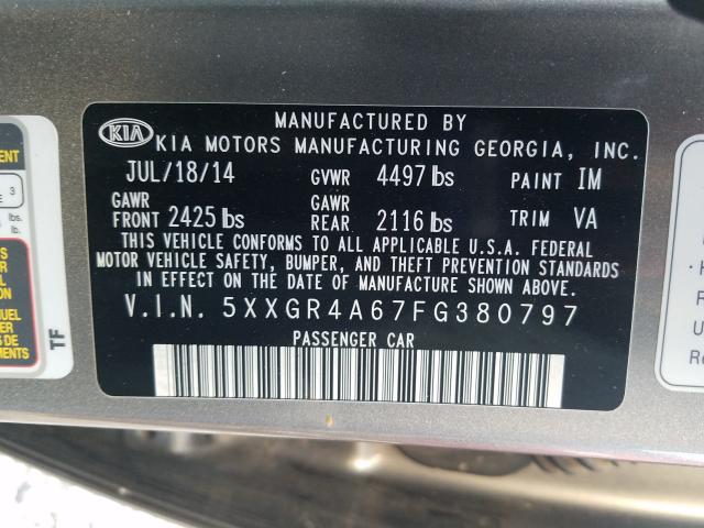 2015 KIA OPTIMA SX 5XXGR4A67FG380797