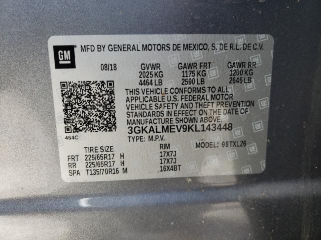2019 GMC TERRAIN SL 3GKALMEV9KL143448