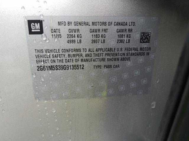 2016 CADILLAC XTS LUXURY 2G61M5S39G9135512