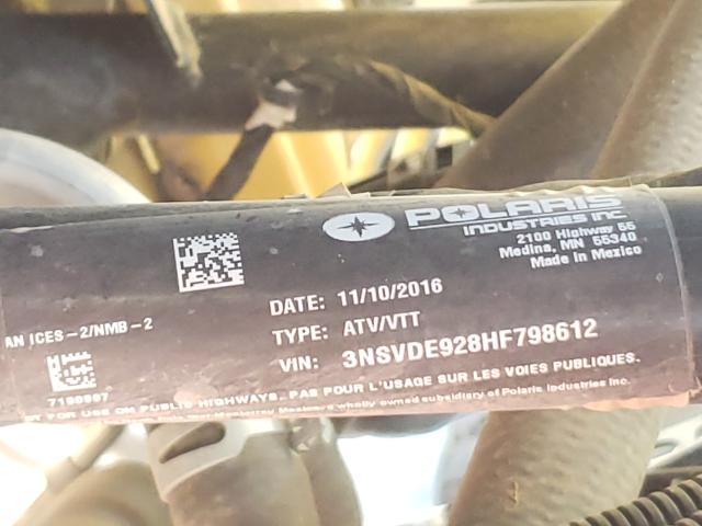 2017 POLARIS RZR XP TUR - 3NSVDE928HF798612