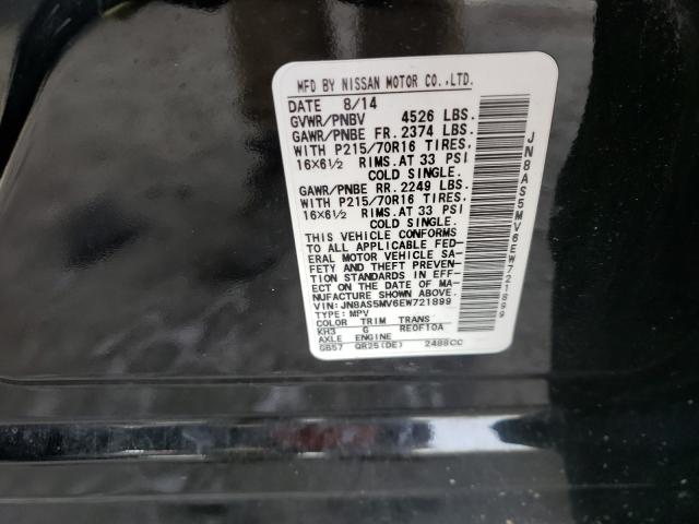2014 NISSAN ROGUE SELE JN8AS5MV6EW721899