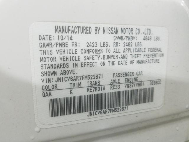 2015 INFINITI Q40 JN1CV6AR7FM522871