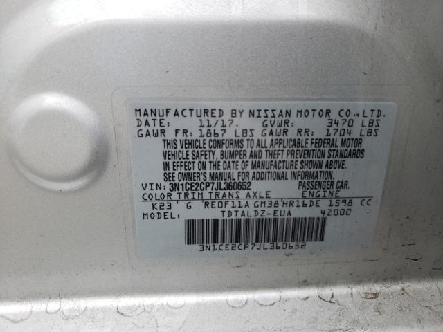 2018 NISSAN VERSA NOTE - 3N1CE2CP7JL360652
