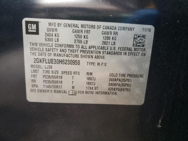 2017 GMC TERRAIN SL 2GKFLUE30H6230950