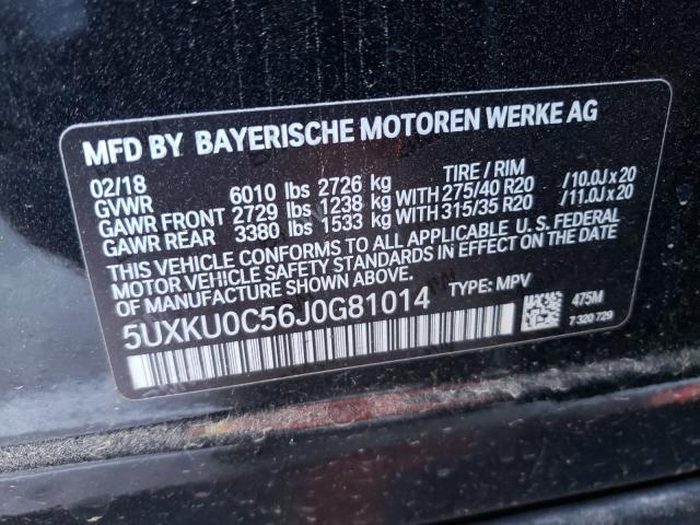 5UXKU0C56J0G81014 BMW X6 Sdrive35i