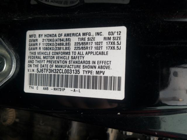 2012 HONDA CROSSTOUR 5J6TF3H32CL003135
