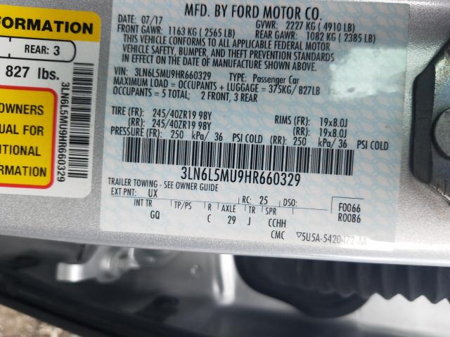 2017 LINCOLN MKZ HYBRID 3LN6L5MU9HR660329