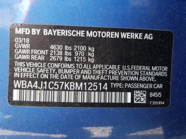 2019 BMW 430I GRAN - WBA4J1C57KBM12514