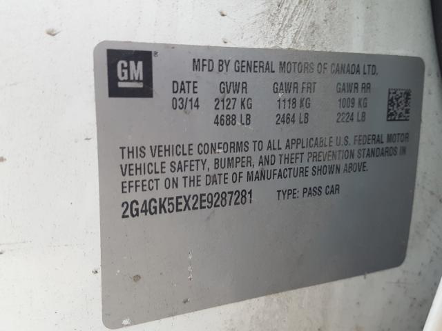 2014 BUICK REGAL 2G4GK5EX2E9287281