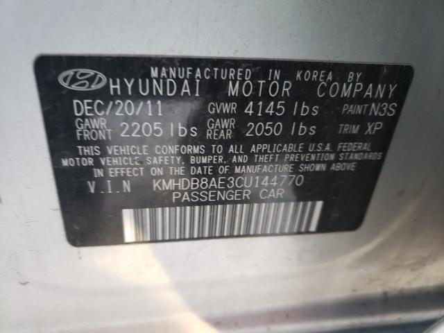 2012 HYUNDAI ELANTRA TO KMHDB8AE3CU144770