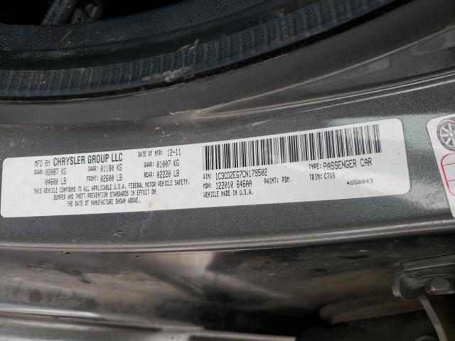 2012 DODGE AVENGER SX 1C3CDZEG7CN179502