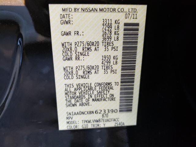 2011 NISSAN ARMADA SV - 5N1AA0NCXBN623390