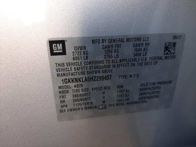 2017 GMC ACADIA SLE 1GKKNKLA6HZ299497