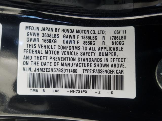 2011 HONDA INSIGHT LX JHMZE2H57BS011460
