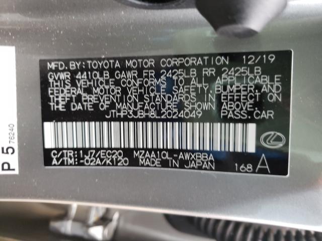 2020 LEXUS UX 200 JTHP3JBH8L2024049