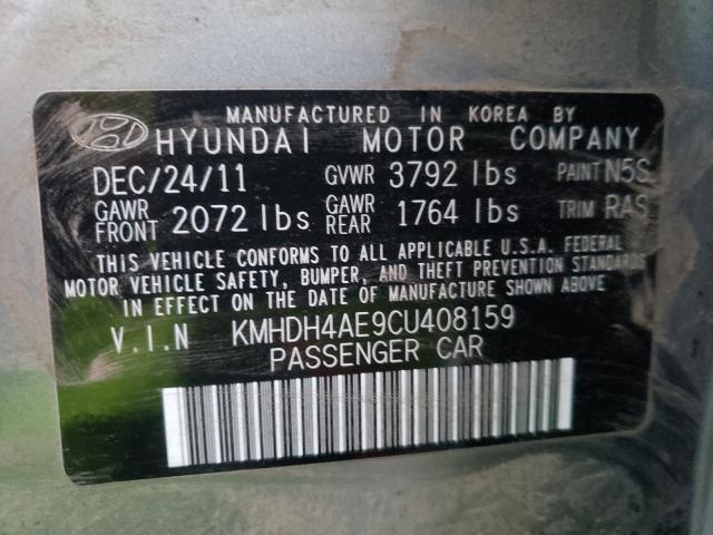 2012 HYUNDAI ELANTRA GL KMHDH4AE9CU408159