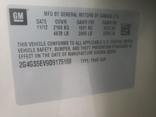 2013 BUICK REGAL PREM 2G4GS5EV9D9175168