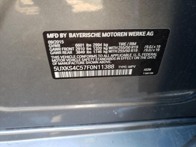 2015 BMW X5 XDRIVE3 5UXKS4C57F0N11388
