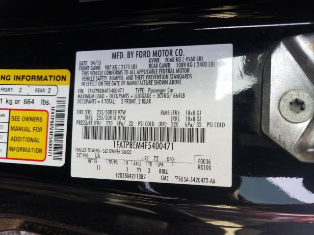 2015 FORD MUSTANG - 1FATP8EM4F5400471