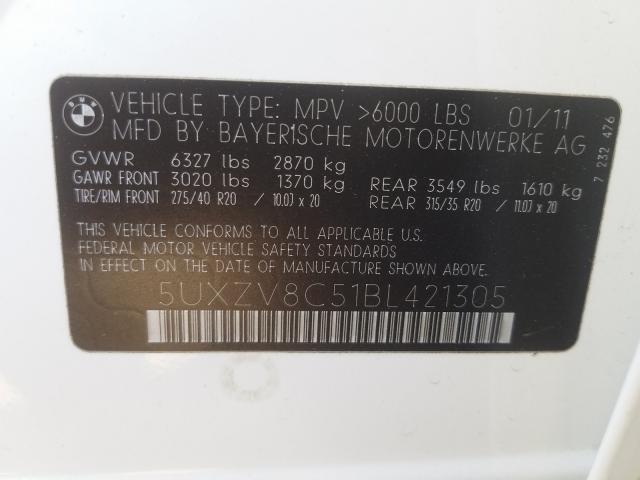2011 BMW X5 XDRIVE5 5UXZV8C51BL421305