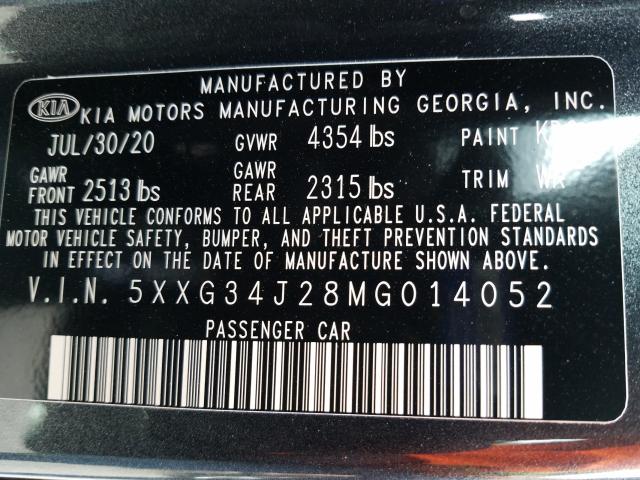 2021 KIA K5 EX 5XXG34J28MG014052
