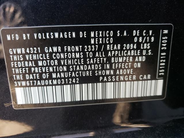 2019 VOLKSWAGEN GTI S 3VW6T7AU0KM031242