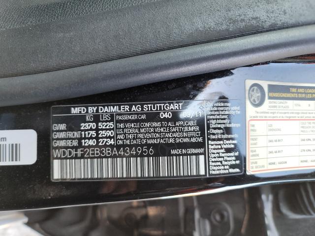 2011 MERCEDES-BENZ E 350 BLUE WDDHF2EB3BA434956