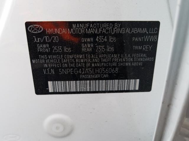 2020 HYUNDAI SONATA SE 5NPEG4JA5LH056068