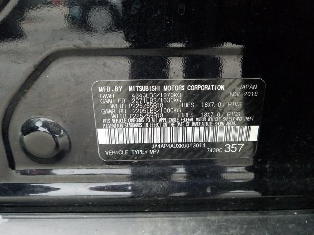 2019 MITSUBISHI OUTLANDER JA4AP4AUXKU013014