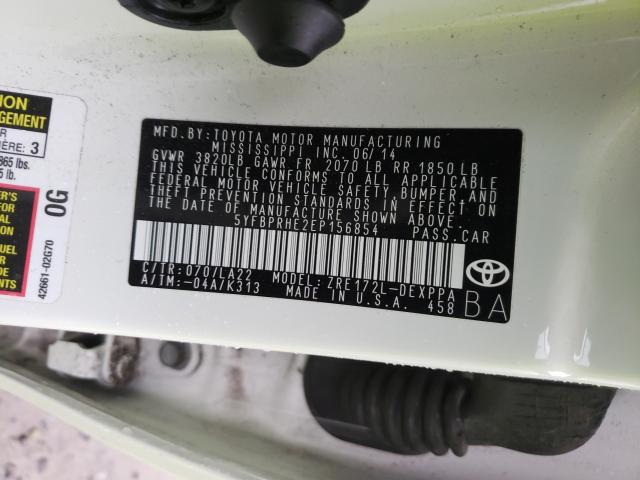 2014 TOYOTA COROLLA EC 5YFBPRHE2EP156854