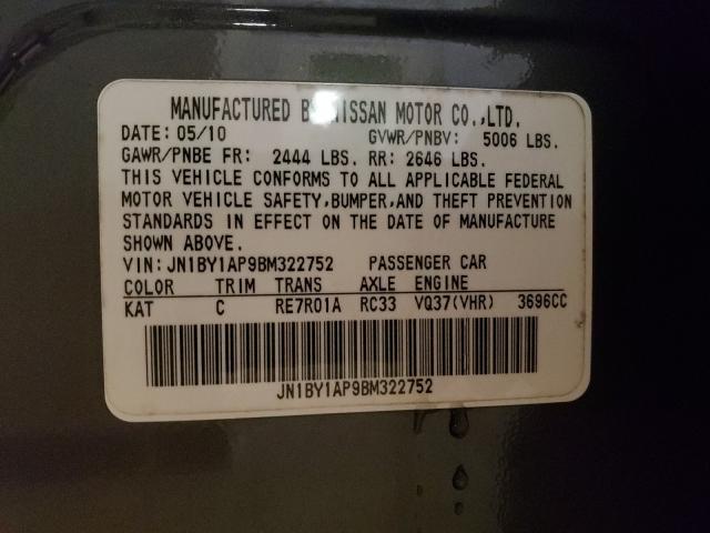 2011 INFINITI M37 JN1BY1AP9BM322752
