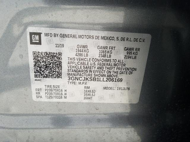 2020 CHEVROLET TRAX LS 3GNCJKSB1LL206169