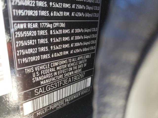 2014 LAND ROVER RANGE ROVE SALGS3TF3EA190297