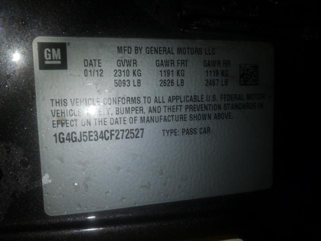 2012 BUICK LACROSSE T 1G4GJ5E34CF272527