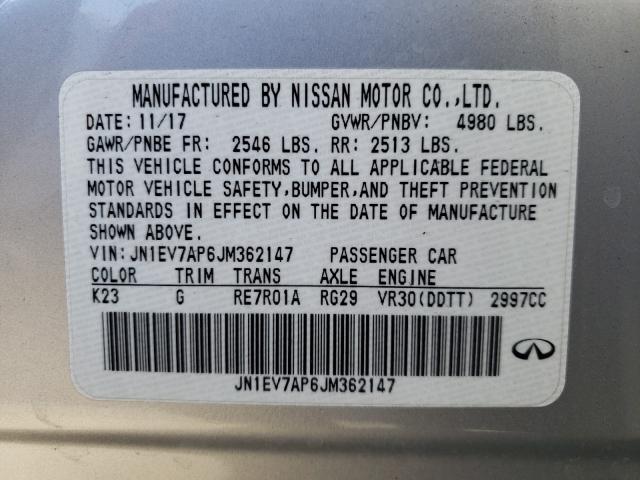 2018 INFINITI Q50 LUXE JN1EV7AP6JM362147