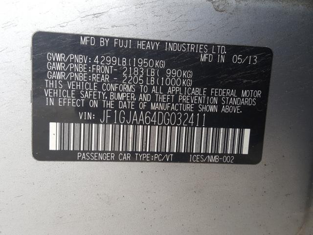2013 SUBARU IMPREZA JF1GJAA64DG032411