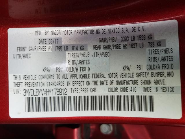 2017 TOYOTA YARIS IA 3MYDLBYVXHY178912