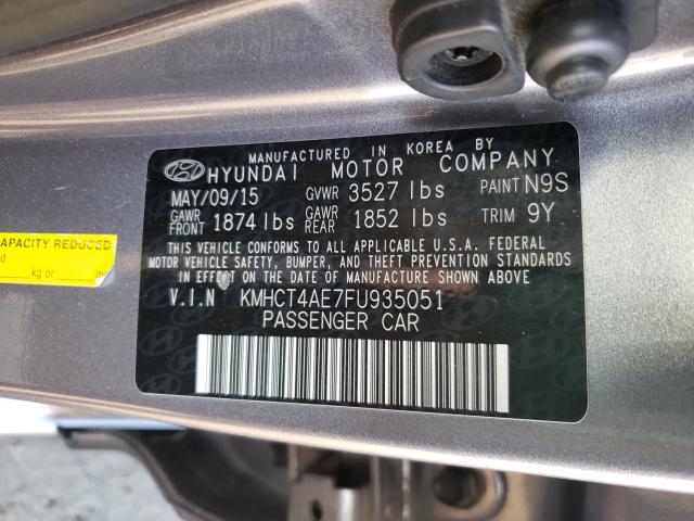 2015 HYUNDAI ACCENT GLS KMHCT4AE7FU935051