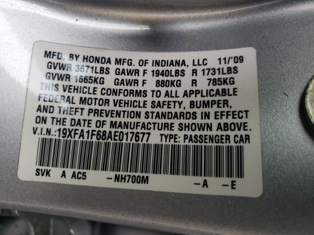 2010 HONDA CIVIC LX-S 19XFA1F68AE017677