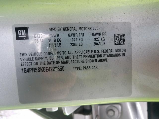2014 BUICK VERANO CON 1G4PR5SK6E4223350