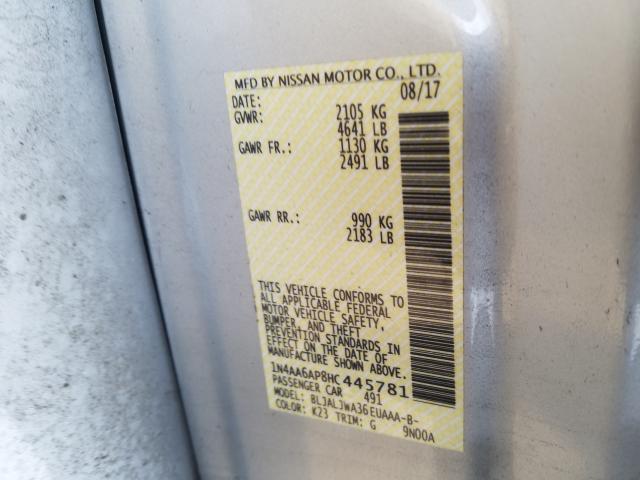 2017 NISSAN MAXIMA 1N4AA6AP8HC445781