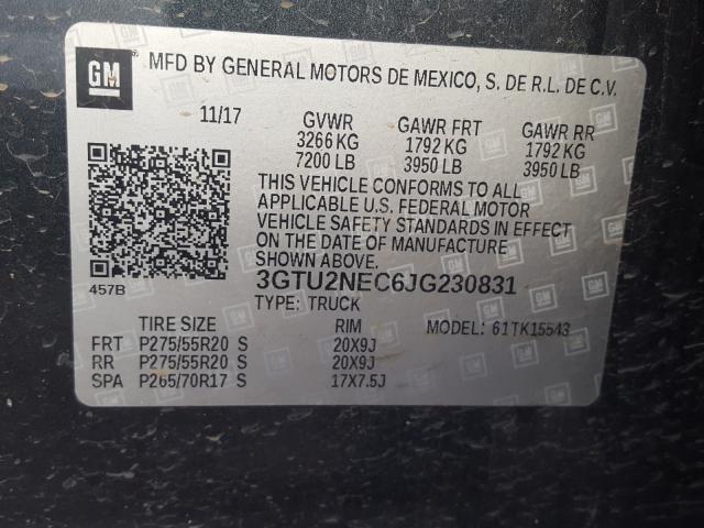 2018 GMC SIERRA K15 - 3GTU2NEC6JG230831