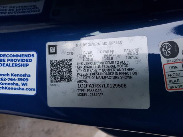 2020 CHEVROLET CAMARO LS 1G1FA1RX7L0129508