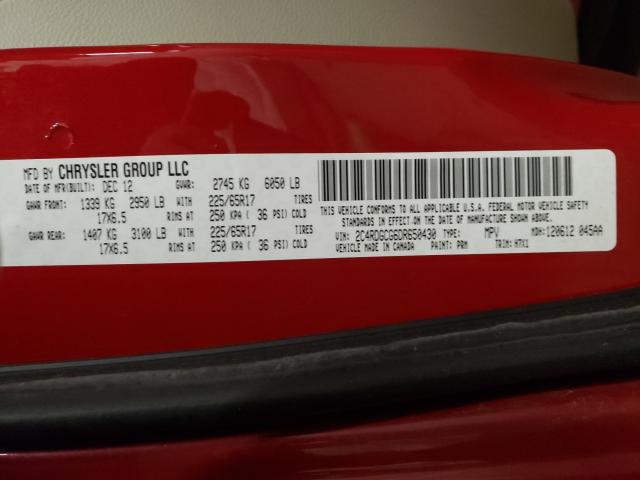 2013 DODGE GRAND CARA 2C4RDGCG6DR650430