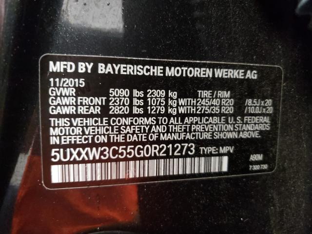 2016 BMW X4 XDRIVE2 5UXXW3C55G0R21273