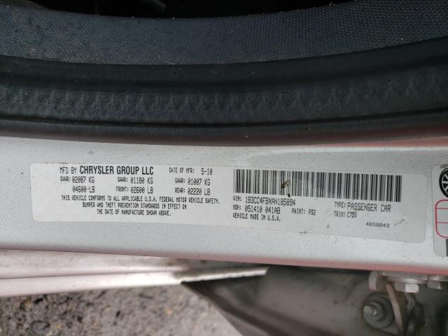 2010 DODGE AVENGER SX 1B3CC4FBXAN185894