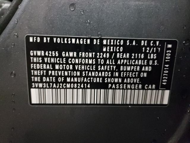 2012 VOLKSWAGEN JETTA 3VW3L7AJ2CM082414