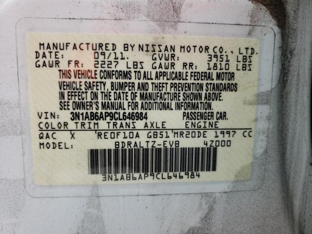 2012 NISSAN SENTRA 2.0 3N1AB6AP9CL646984